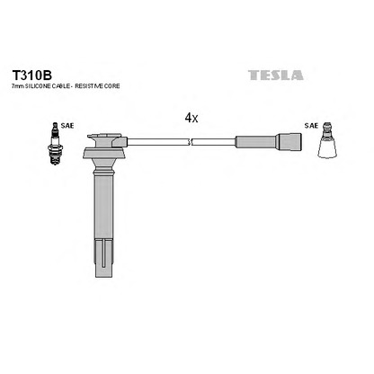 Photo Kit de câbles d'allumage TESLA T310B