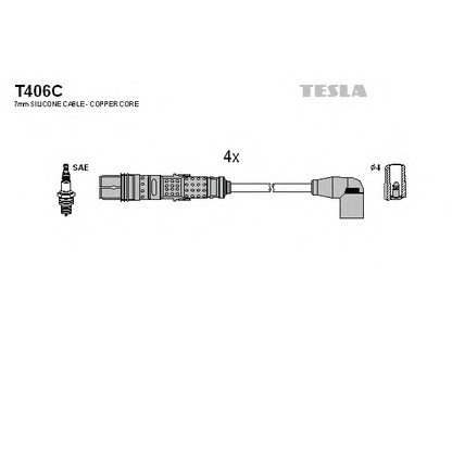 Photo Kit de câbles d'allumage TESLA T406C