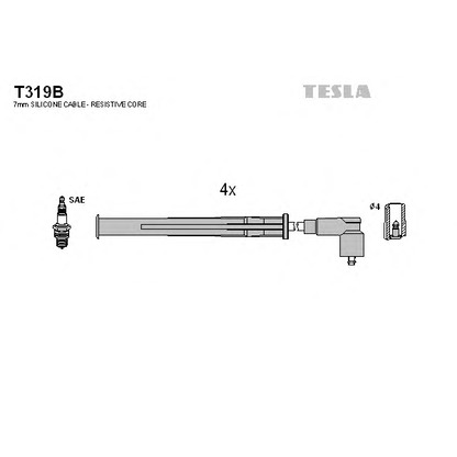 Фото Комплект проводов зажигания TESLA T319B