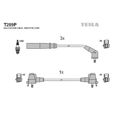 Foto Zündleitungssatz TESLA T209P