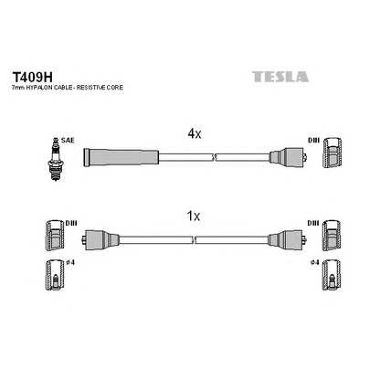 Foto Juego de cables de encendido TESLA T409H