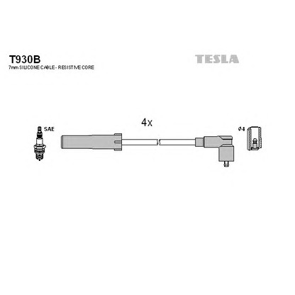 Фото Комплект проводов зажигания TESLA T930B