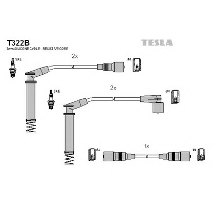Photo Ignition Cable Kit TESLA T322B