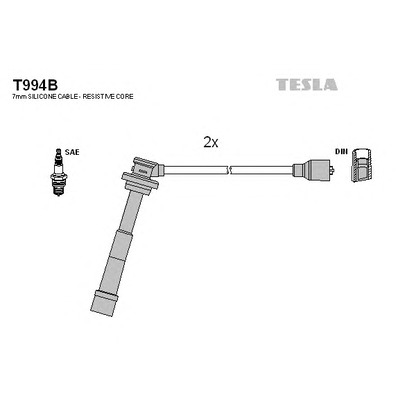 Foto Zündleitungssatz TESLA T994B