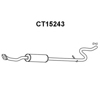 Фото Средний глушитель выхлопных газов VENEPORTE CT15243