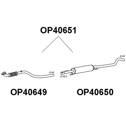 Photo Tuyau d'échappement VENEPORTE OP40651