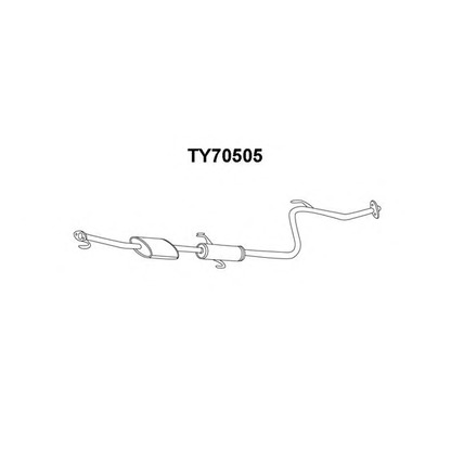 Фото Средний глушитель выхлопных газов VENEPORTE TY70505