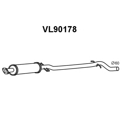 Foto Mittelschalldämpfer VENEPORTE VL90178