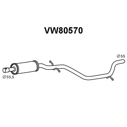 Фото Средний глушитель выхлопных газов VENEPORTE VW80570