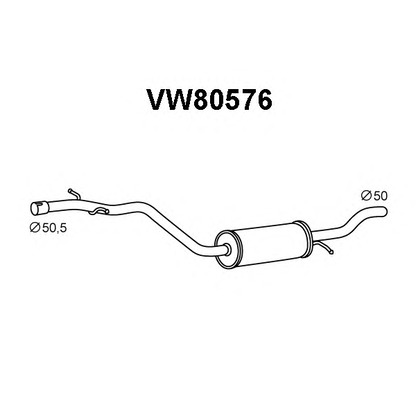 Foto Mittelschalldämpfer VENEPORTE VW80576