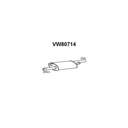 Foto Silenciador del medio VENEPORTE VW80714