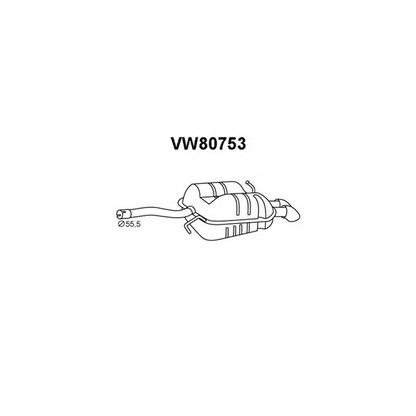 Photo Silencieux arrière VENEPORTE VW80753