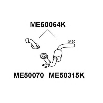 Фото Труба выхлопного газа VENEPORTE ME50064K