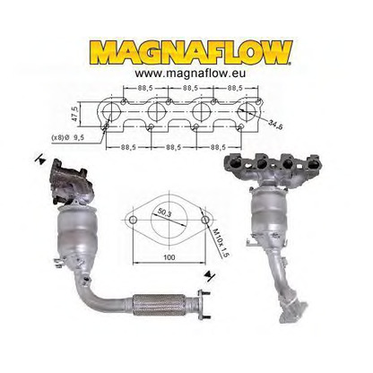 Photo Manifold Catalytic Converter MAGNAFLOW 62517