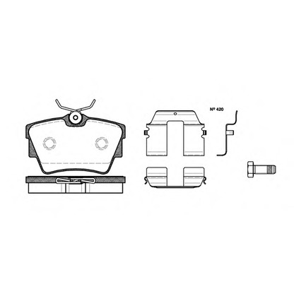 Photo Brake Pad Set, disc brake WOKING P491320