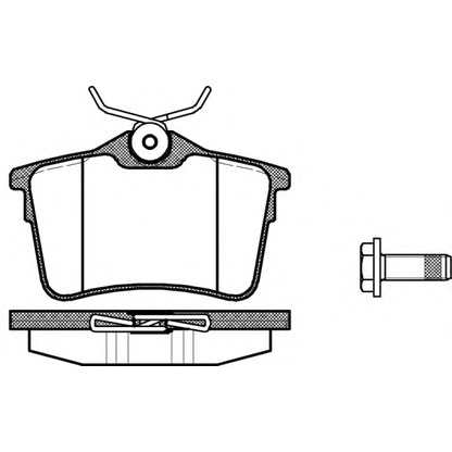 Photo Brake Pad Set, disc brake WOKING P1282300