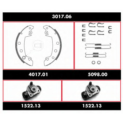 Photo Brake Set, drum brakes WOKING 301706