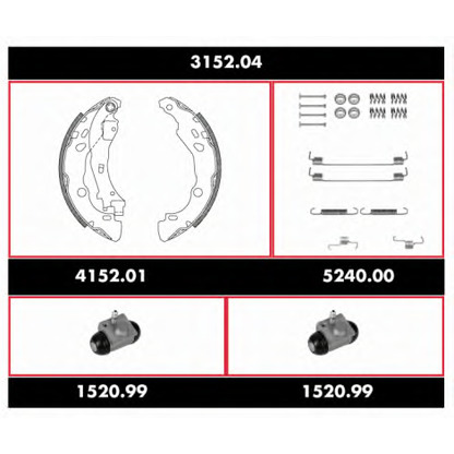 Photo Brake Shoe Set WOKING 315204