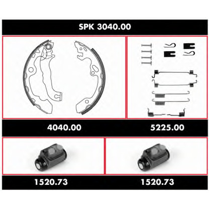 Photo Brake Shoe Set WOKING SPK304000