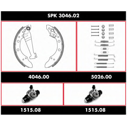 Photo Brake Set, drum brakes WOKING SPK304602