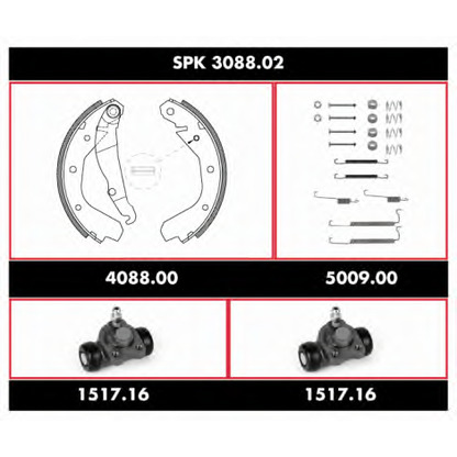 Photo Brake Set, drum brakes WOKING SPK308802