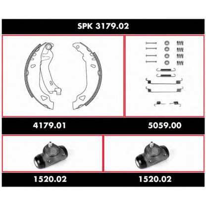 Photo Brake Set, drum brakes WOKING SPK317902