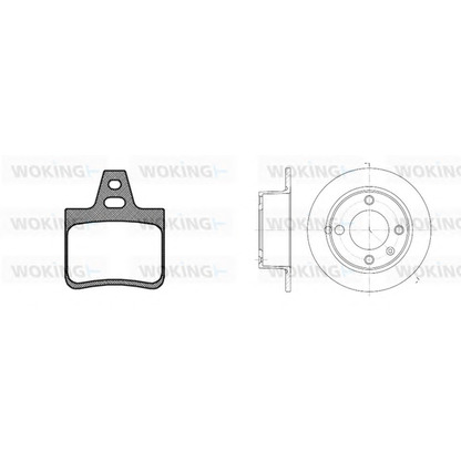 Photo Brake Pad Set, disc brake WOKING 8002300