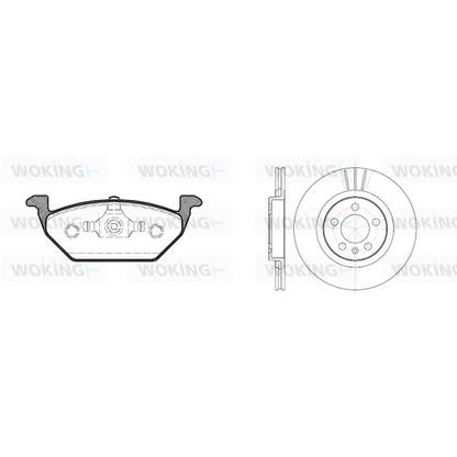 Photo Brake Pad Set, disc brake WOKING 8733300