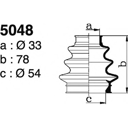 Photo Bellow Set, drive shaft DEPA 5048