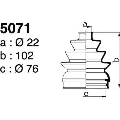 Photo Bellow Set, drive shaft DEPA 5071