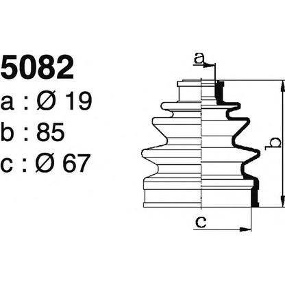 Photo Bellow Set, drive shaft DEPA 5082