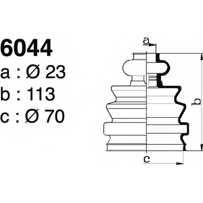 Photo Bellow Set, drive shaft DEPA 6044