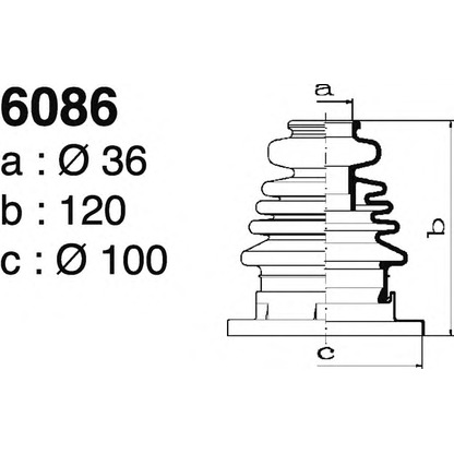 Photo Bellow Set, drive shaft DEPA 6086