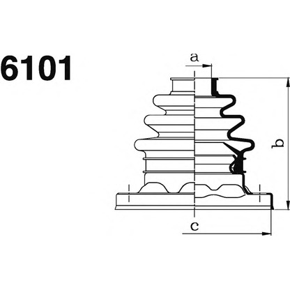 Photo Bellow Set, drive shaft DEPA 6101