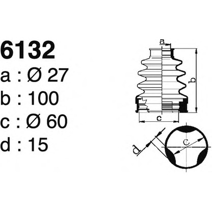 Photo Bellow Set, drive shaft DEPA 6132