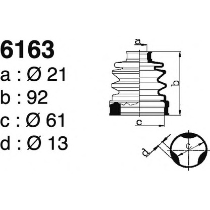 Photo Bellow Set, drive shaft DEPA 6163