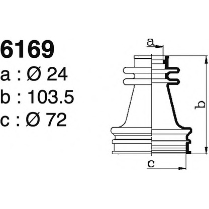 Photo Bellow Set, drive shaft DEPA 6169