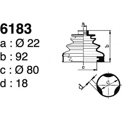 Photo Bellow Set, drive shaft DEPA 6183