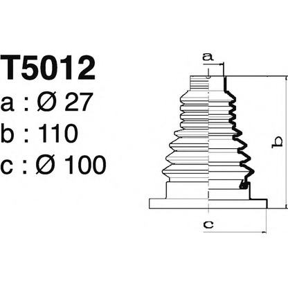 Photo Bellow Set, drive shaft DEPA T5012