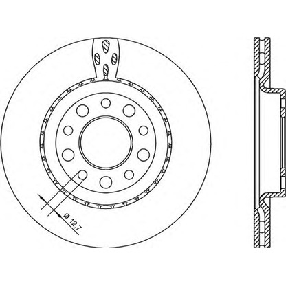 Zdjęcie Tarcza hamulcowa OPEN PARTS BDR225520