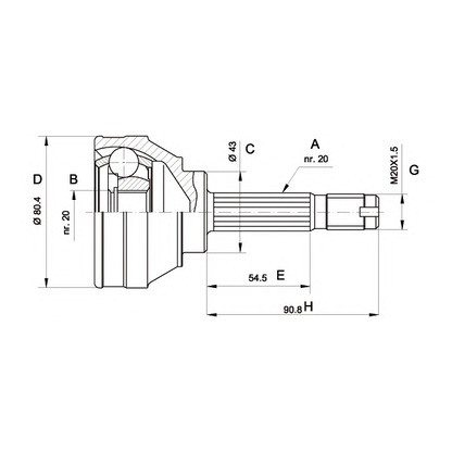 Photo Jeu de joints, arbre de transmission OPEN PARTS CVJ500110