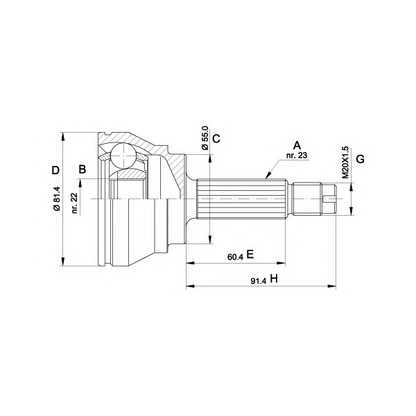 Фото Шарнирный комплект, приводной вал OPEN PARTS CVJ501210