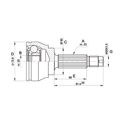 Фото Шарнирный комплект, приводной вал OPEN PARTS CVJ503310