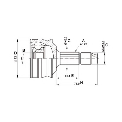 Фото Шарнирный комплект, приводной вал OPEN PARTS CVJ506410