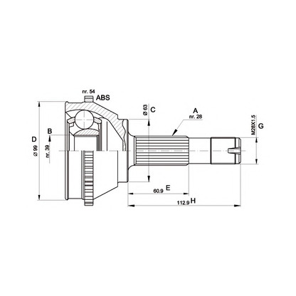 Zdjęcie Zestaw przegubu, półoż napędowa OPEN PARTS CVJ511810