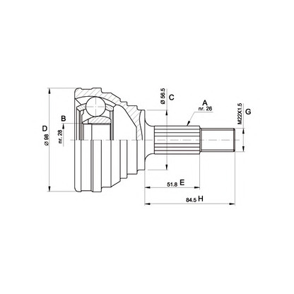 Zdjęcie Zestaw przegubu, półoż napędowa OPEN PARTS CVJ514910