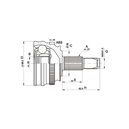 Photo Joint Kit, drive shaft OPEN PARTS CVJ515210