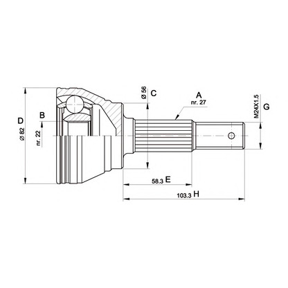 Photo Joint Kit, drive shaft OPEN PARTS CVJ516410