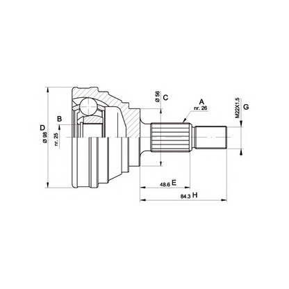 Foto Gelenksatz, Antriebswelle OPEN PARTS CVJ516610