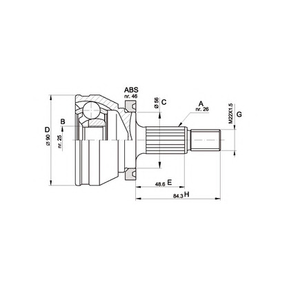 Photo Joint Kit, drive shaft OPEN PARTS CVJ516710